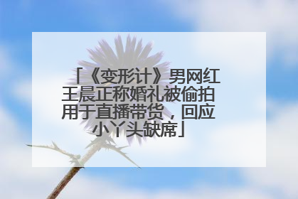 《变形计》男网红王晨正称婚礼被偷拍用于直播带货，回应小丫头缺席