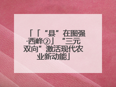 「“县”在图强·西峰②」“三元双向”激活现代农业新动能