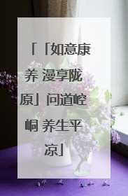 「如意康养 漫享陇原」问道崆峒 养生平凉