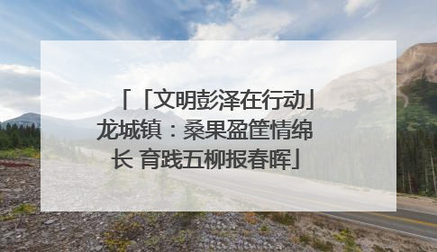 「文明彭泽在行动」龙城镇：桑果盈筐情绵长 育践五柳报春晖