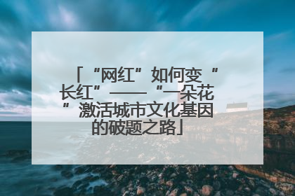 “网红”如何变“长红”——“一朵花”激活城市文化基因的破题之路