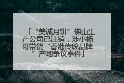 “美诚月饼”佛山生产公司已注销，涉小杨哥带货“香港传统品牌”产地争议事件