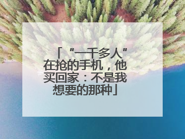 “一千多人”在抢的手机，他买回家：不是我想要的那种
