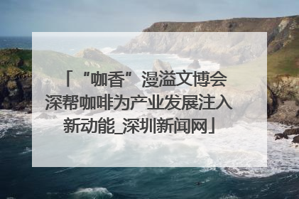 “咖香”漫溢文博会 深帮咖啡为产业发展注入新动能_深圳新闻网
