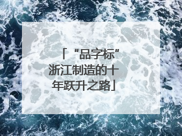 “品字标”浙江制造的十年跃升之路
