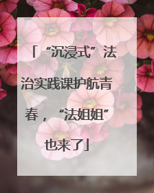 “沉浸式”法治实践课护航青春，“法姐姐”也来了