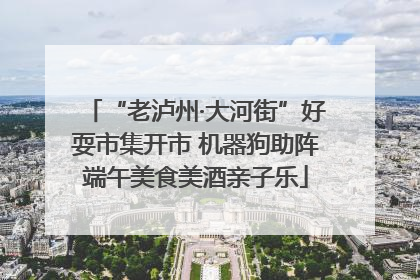 “老泸州·大河街”好耍市集开市 机器狗助阵端午美食美酒亲子乐