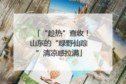 “趁热”查收！山东的“绿野仙踪”清凉感拉满