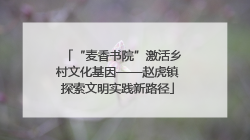 “麦香书院”激活乡村文化基因——赵虎镇探索文明实践新路径
