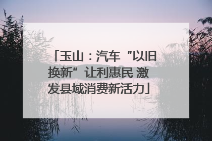 玉山：汽车“以旧换新”让利惠民 激发县域消费新活力