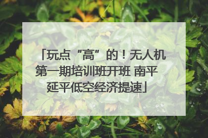 玩点“高”的！无人机第一期培训班开班 南平延平低空经济提速
