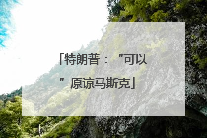 特朗普：“可以”原谅马斯克