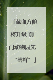 献血方舱将升级 前门动物园先“尝鲜”