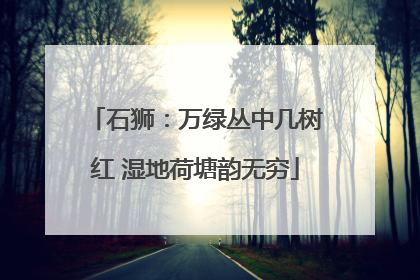 石狮：万绿丛中几树红 湿地荷塘韵无穷