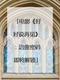 电影《好好说再见》：治愈密码即将解锁