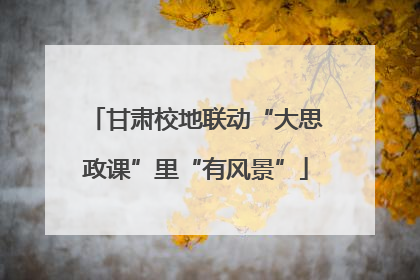甘肃校地联动“大思政课”里“有风景”