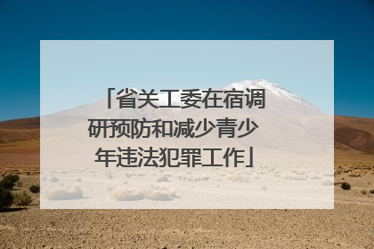 省关工委在宿调研预防和减少青少年违法犯罪工作