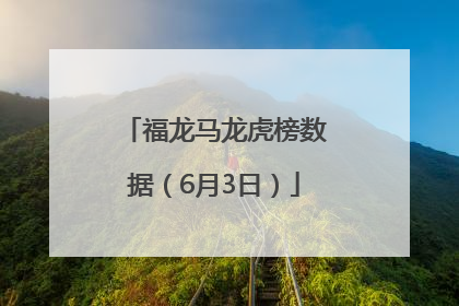 福龙马龙虎榜数据（6月3日）