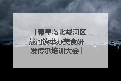 秦皇岛北戴河区戴河镇举办美食研发传承培训大会