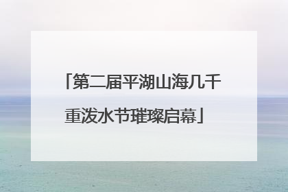 第二届平湖山海几千重泼水节璀璨启幕