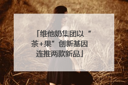 维他奶集团以“茶+果”创新基因连推两款新品