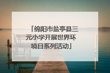 绵阳市盐亭县三元小学开展世界环境日系列活动