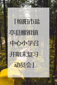 绵阳市盐亭县嫘祖镇中心小学召开期末复习动员会