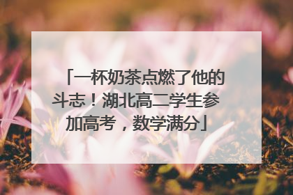 一杯奶茶点燃了他的斗志！湖北高二学生参加高考，数学满分