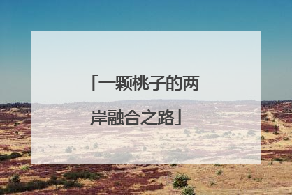 一颗桃子的两岸融合之路