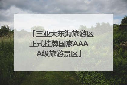 三亚大东海旅游区正式挂牌国家AAAA级旅游景区
