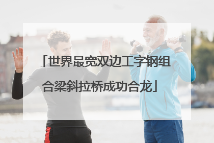 世界最宽双边工字钢组合梁斜拉桥成功合龙