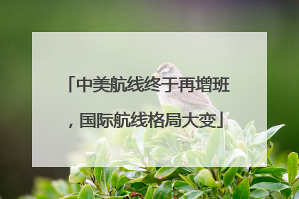中美航线终于再增班，国际航线格局大变