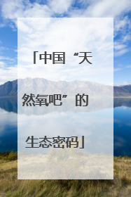 中国“天然氧吧”的生态密码