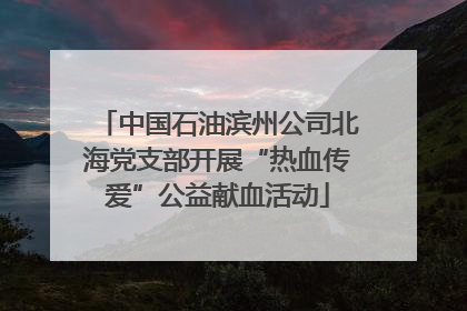 中国石油滨州公司北海党支部开展“热血传爱”公益献血活动
