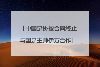 中国足协按合同终止与国足主帅伊万合作
