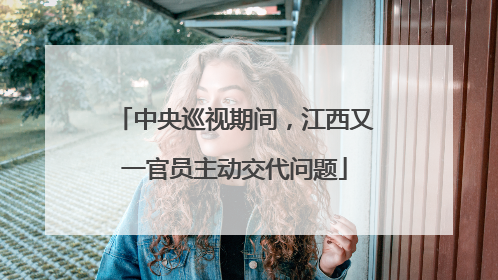 中央巡视期间，江西又一官员主动交代问题