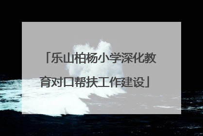 乐山柏杨小学深化教育对口帮扶工作建设