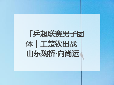 乒超联赛男子团体｜王楚钦出战 山东魏桥·向尚运动胜四川丰谷