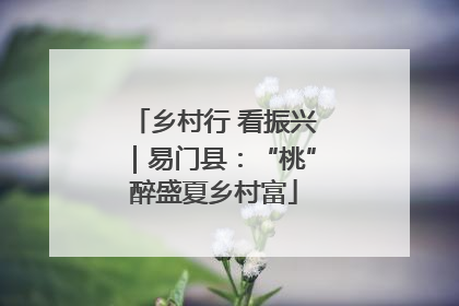 乡村行 看振兴｜易门县：“桃”醉盛夏乡村富