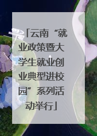 云南“就业政策暨大学生就业创业典型进校园”系列活动举行