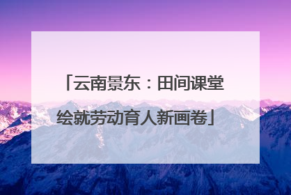 云南景东：田间课堂绘就劳动育人新画卷