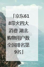 京东618带火四大消费 湖北购物用户数全国排名第9名