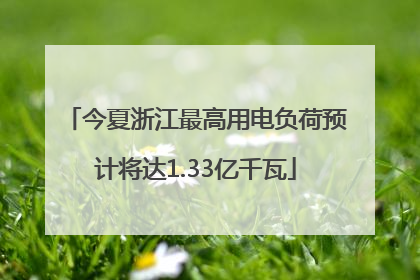 今夏浙江最高用电负荷预计将达1.33亿千瓦