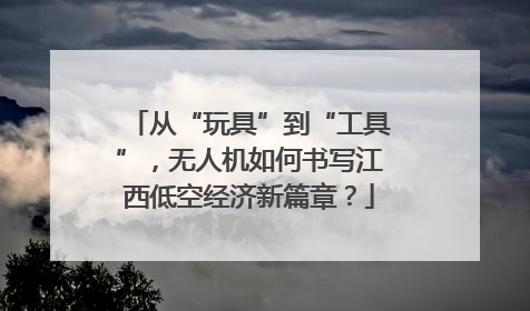 从“玩具”到“工具”，无人机如何书写江西低空经济新篇章？