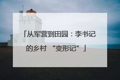 从军营到田园：李书记的乡村 “变形记”