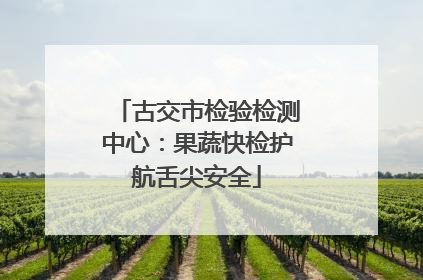 古交市检验检测中心：果蔬快检护航舌尖安全