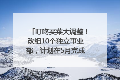 叮咚买菜大调整！改组10个独立事业部，计划在5月完成App端全面改版