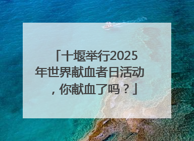 十堰举行2025年世界献血者日活动，你献血了吗？