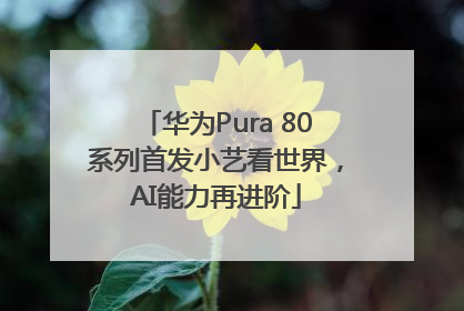 华为Pura 80系列首发小艺看世界，AI能力再进阶