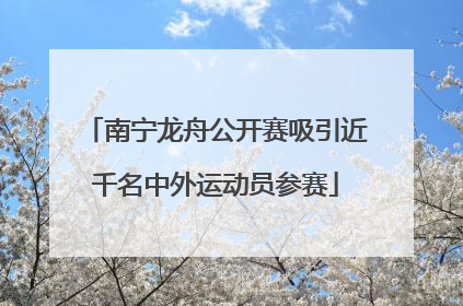 南宁龙舟公开赛吸引近千名中外运动员参赛